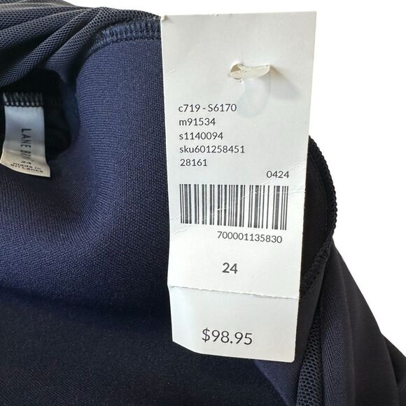 NWT Lane Bryant Flutter Sleeve Navy Blue Modest Swim Dress, Plus Size 24 - Picture 7 of 11